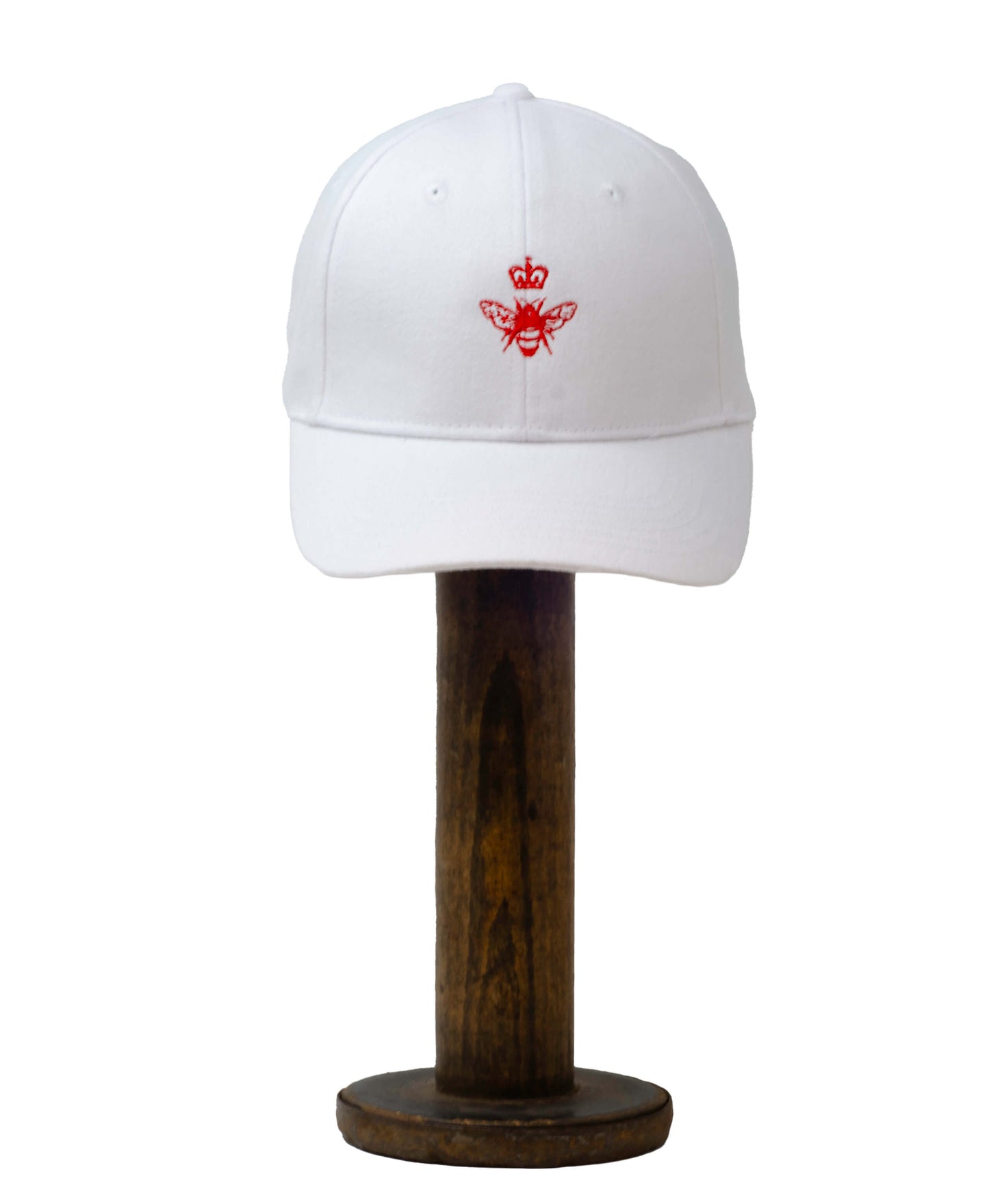 Bumblebee Cap - White & Red - Will Bees Bespoke