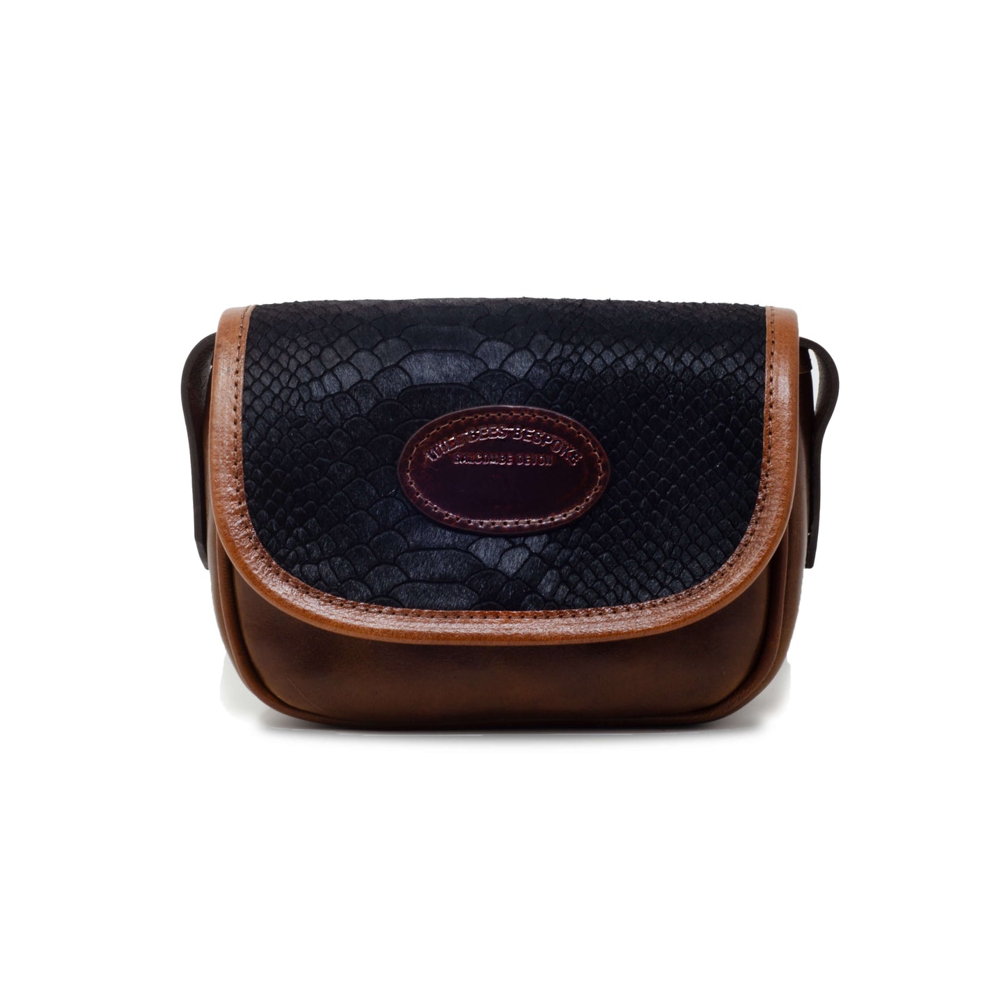 Additional Mini Saddle Bag Panel - Black Snake Print - Will Bees Bespoke