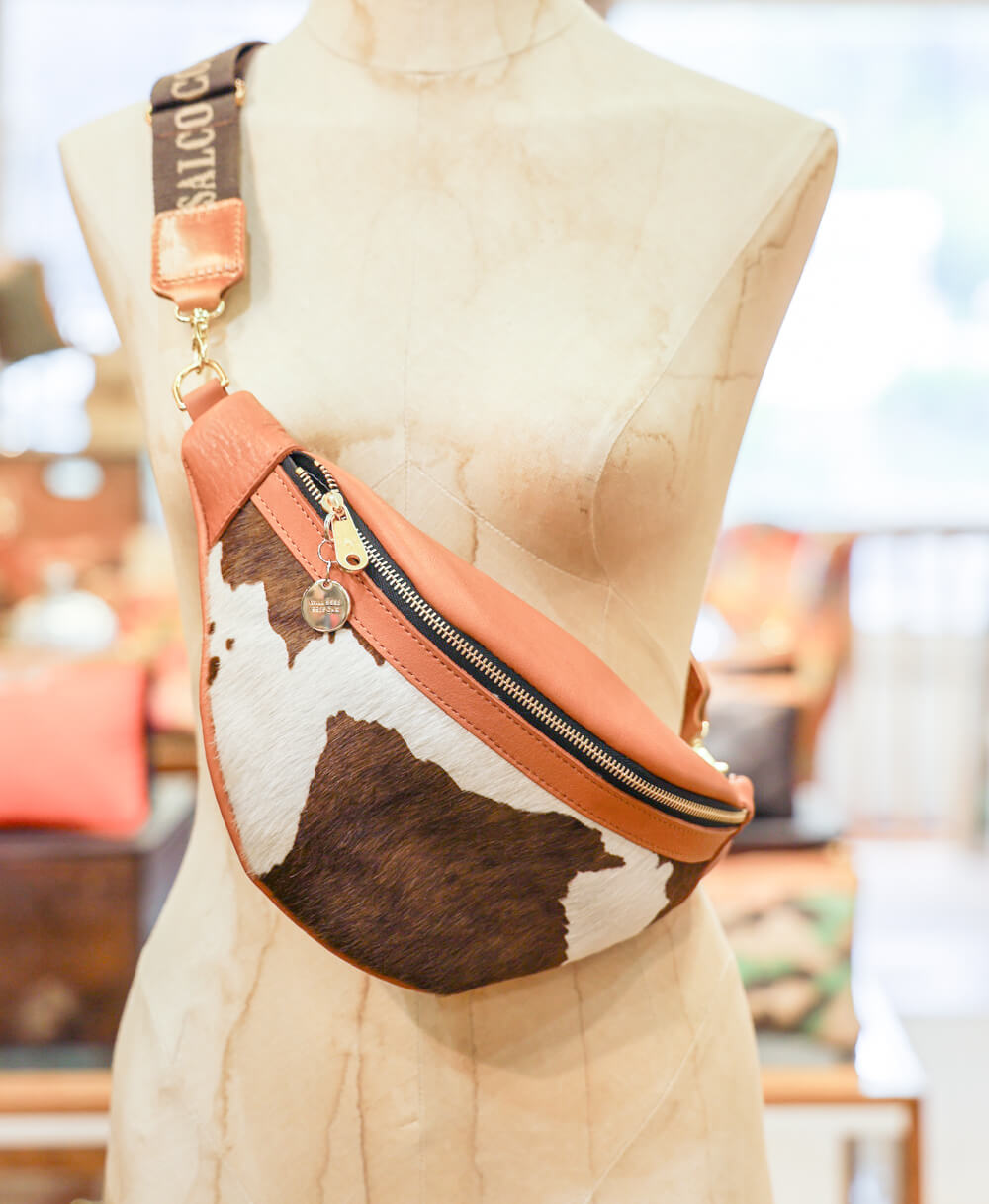 Bum Bag - Brown Cow Print - Will Bees Bespoke