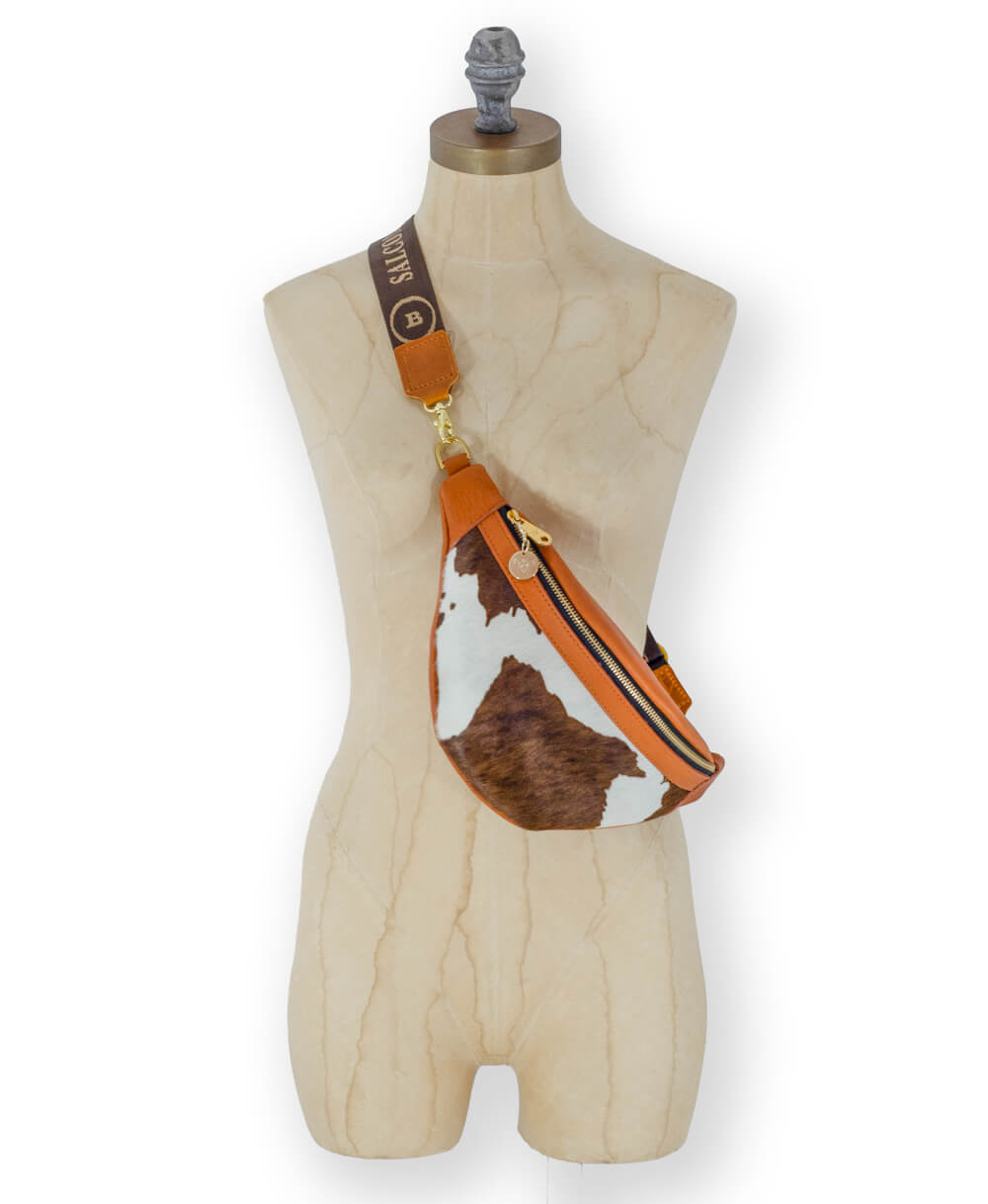 Bum Bag - Brown Cow Print - Will Bees Bespoke