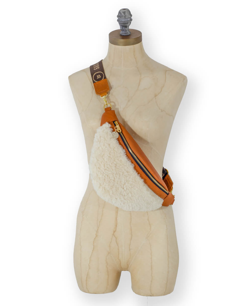 Bum Bag - Cream Sheepskin - Will Bees Bespoke