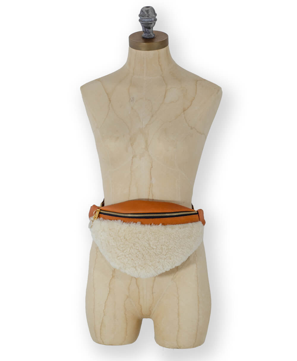 Bum Bag - Cream Sheepskin - Will Bees Bespoke