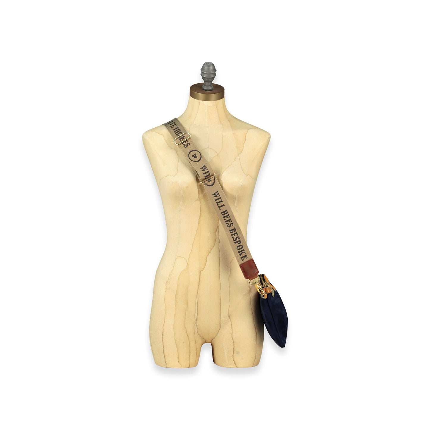 Cross Body Strap - Logo Strap in Camel & Brown - Will Bees Bespoke