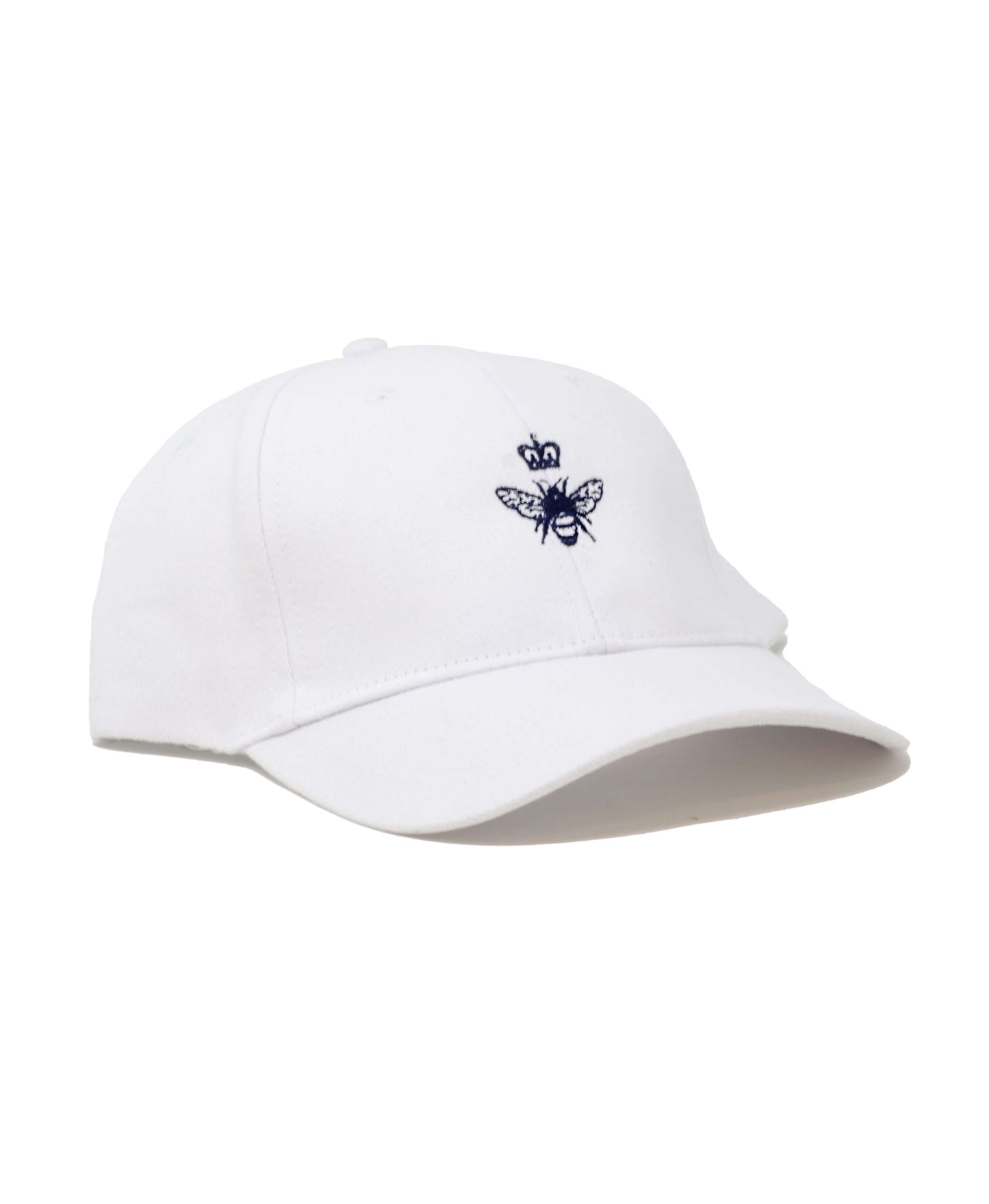 Bumblebee Cap - White & Navy - Will Bees Bespoke