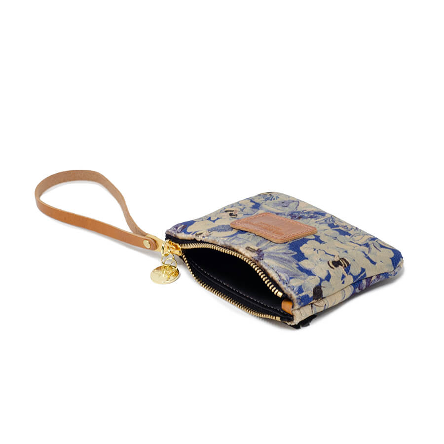 Jane Coin Purse - Bumblebee Haven in Blue Sea - Will Bees Bespoke