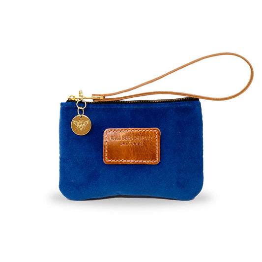 Jane Coin Purse - Blue Velvet - Will Bees Bespoke