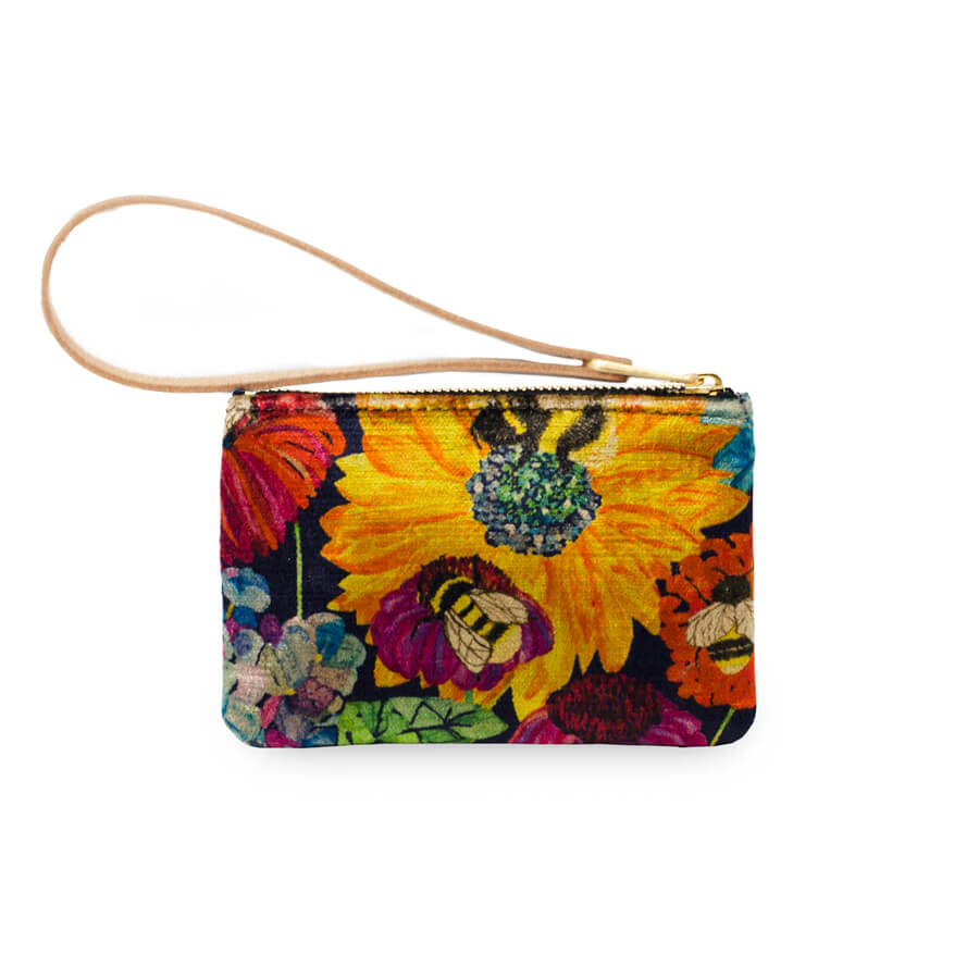 Jane Coin Purse - Bumblebee Garden in Midday Sun - Will Bees Bespoke