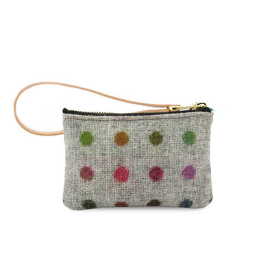 Jane Coin Purse - Multi Polkadot Tweed - Will Bees Bespoke