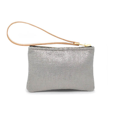 Jane Coin Purse - Silver Herringbone Sparkle - Will Bees Bespoke