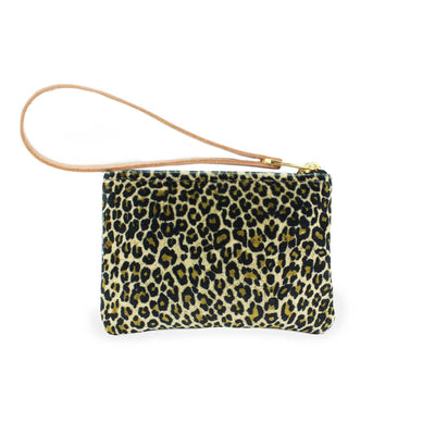 Jane Coin Purse - Light Leopard Print Velvet - Will Bees Bespoke