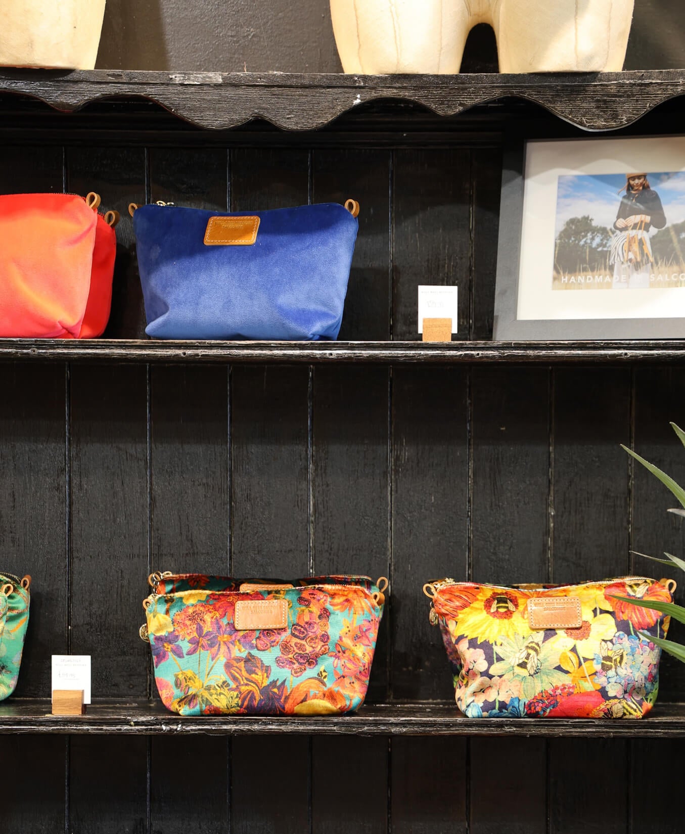 Velvet Make up Bag - Cobalt Blue - Will Bees Bespoke