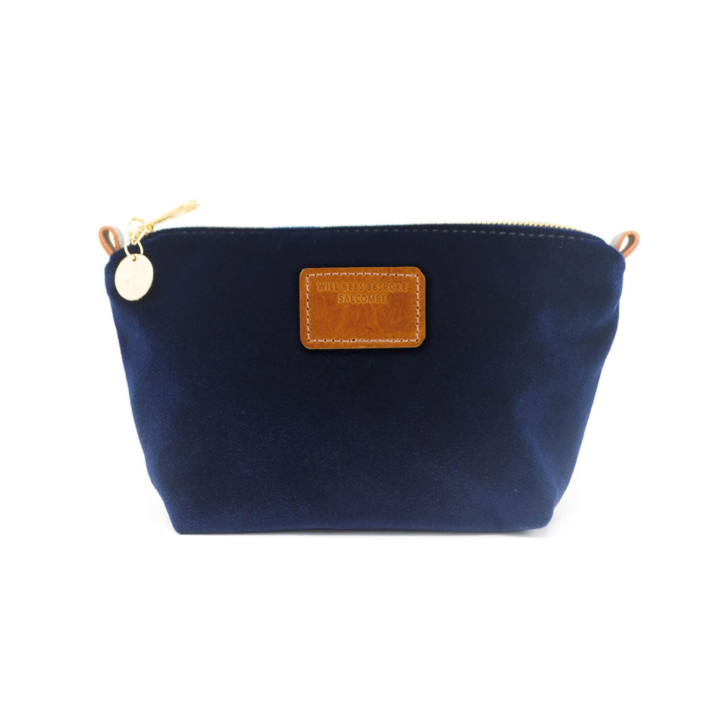 Velvet Make up Bag - Navy - Will Bees Bespoke