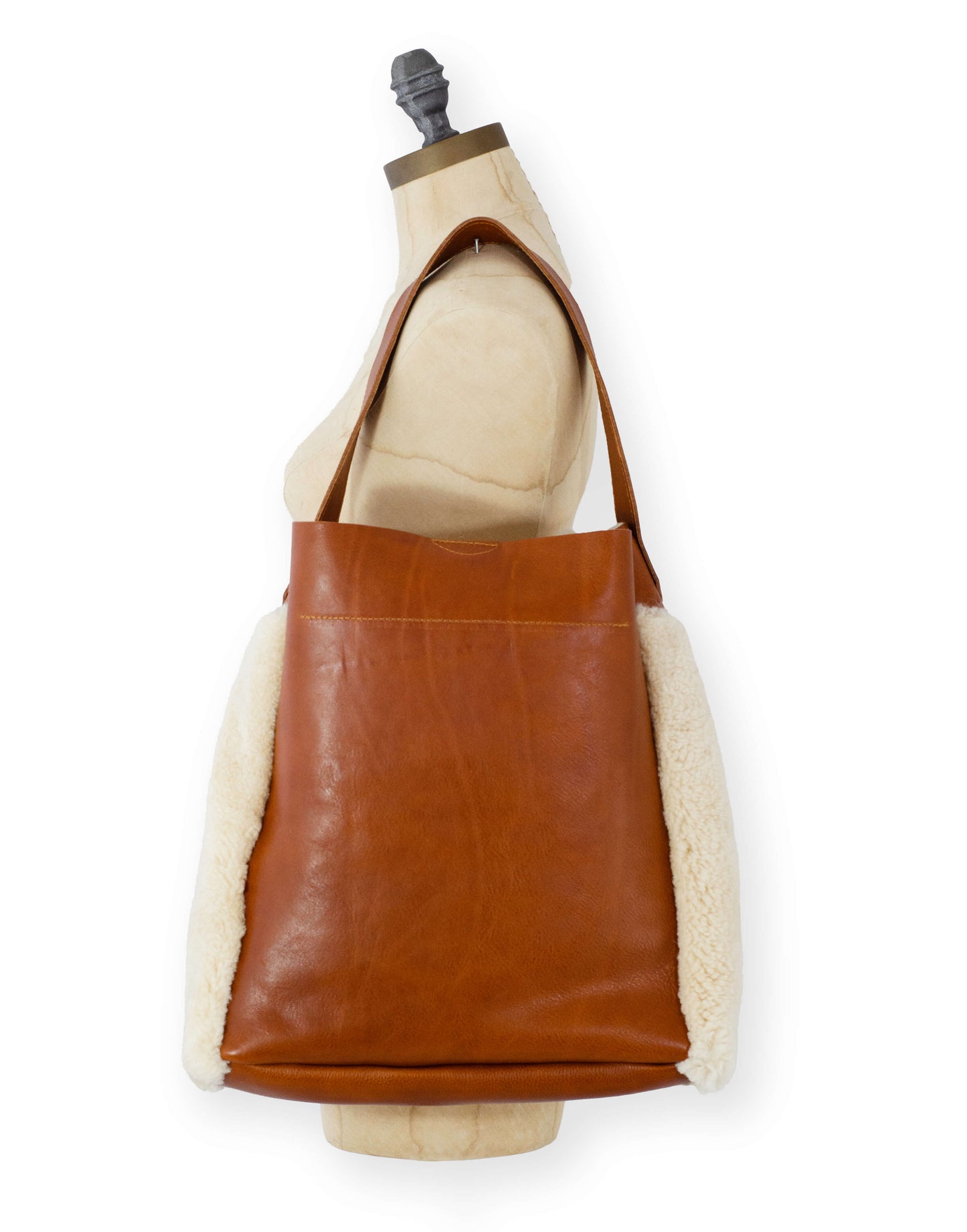 Sheepskin Tote - Cream - Will Bees Bespoke