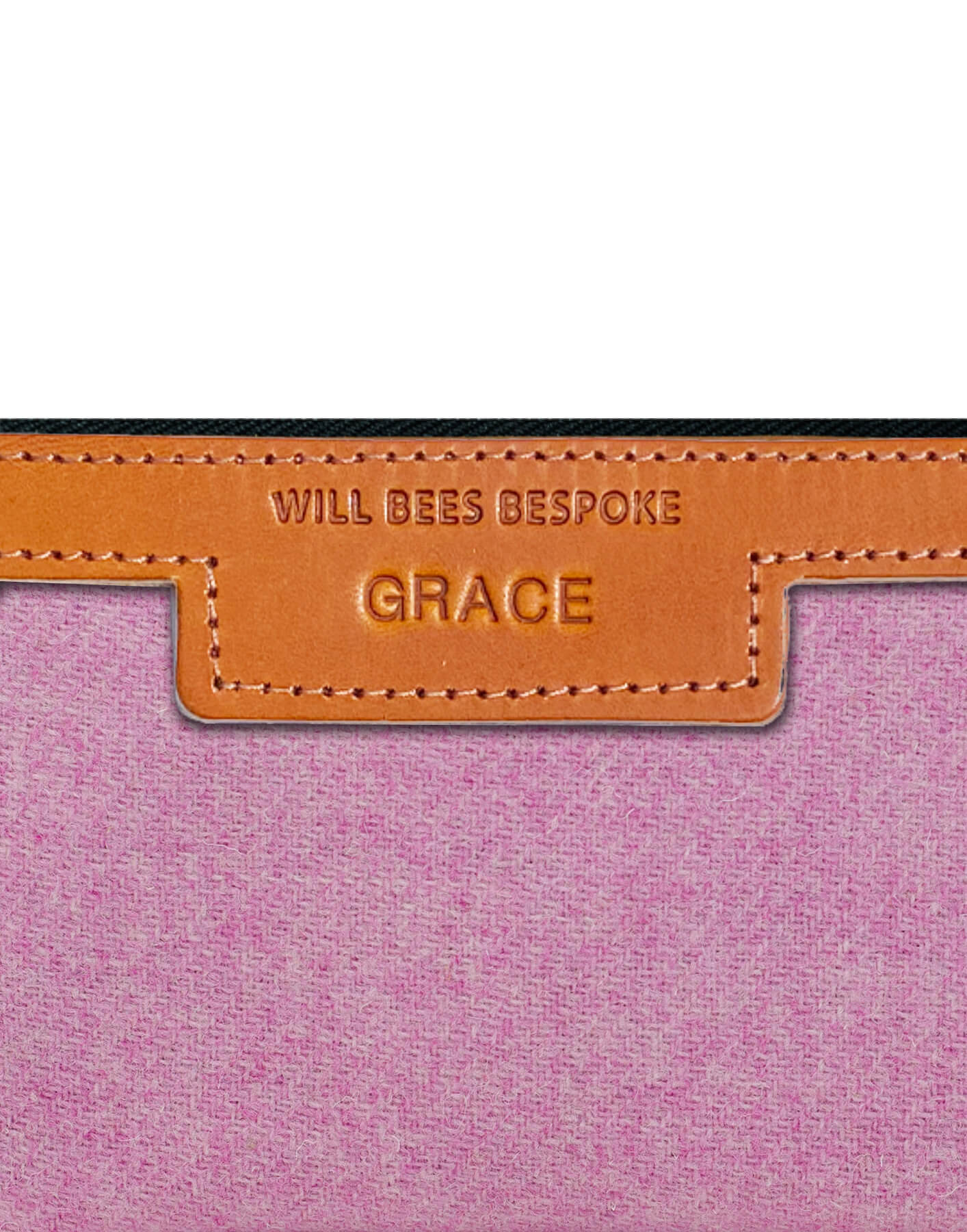 Premium Diana Mini Clutch - Harris Tweed® Light Pink - Will Bees Bespoke
