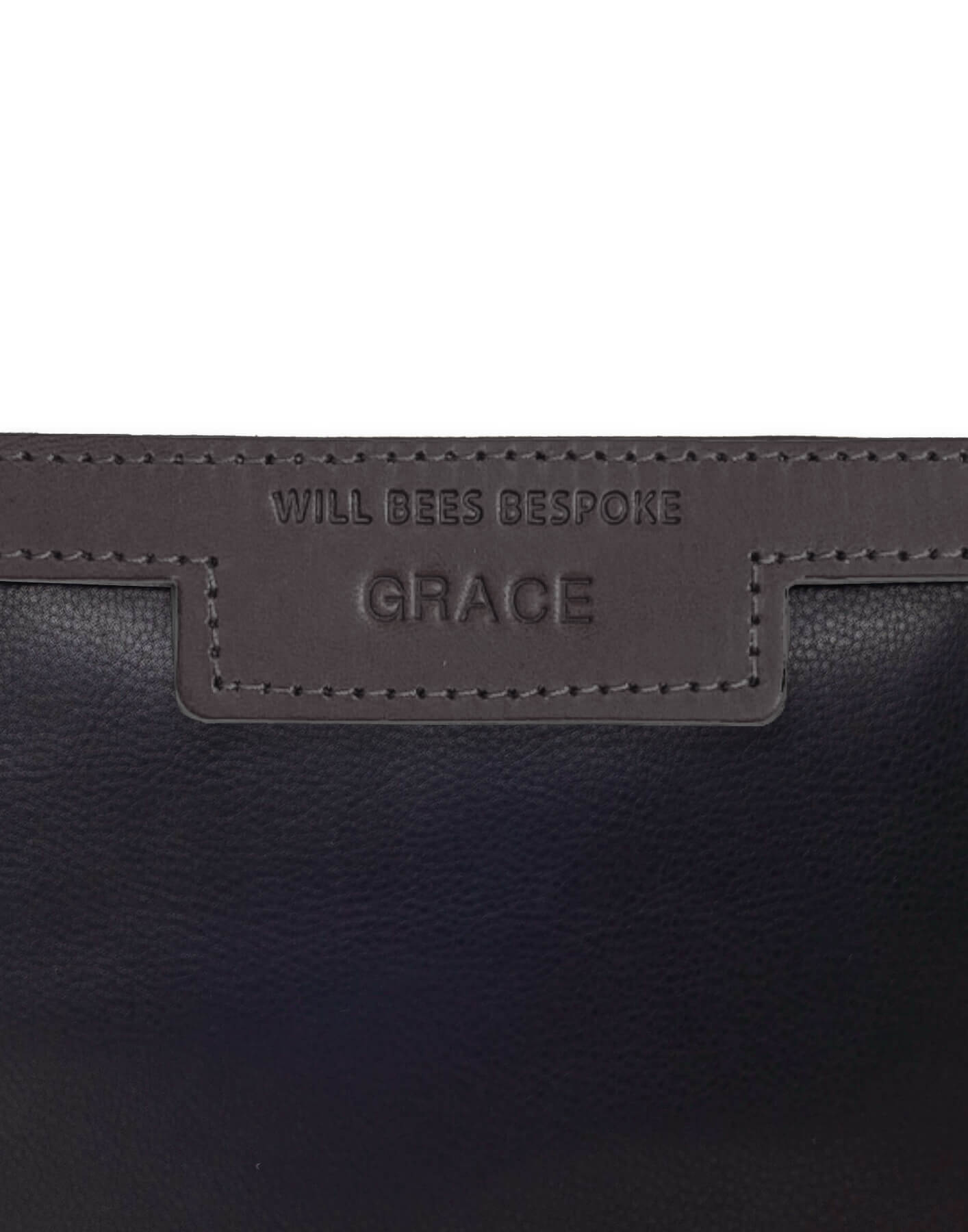 Oversized Diana 2 in 1 Clutch - Black Leather - Will Bees Bespoke