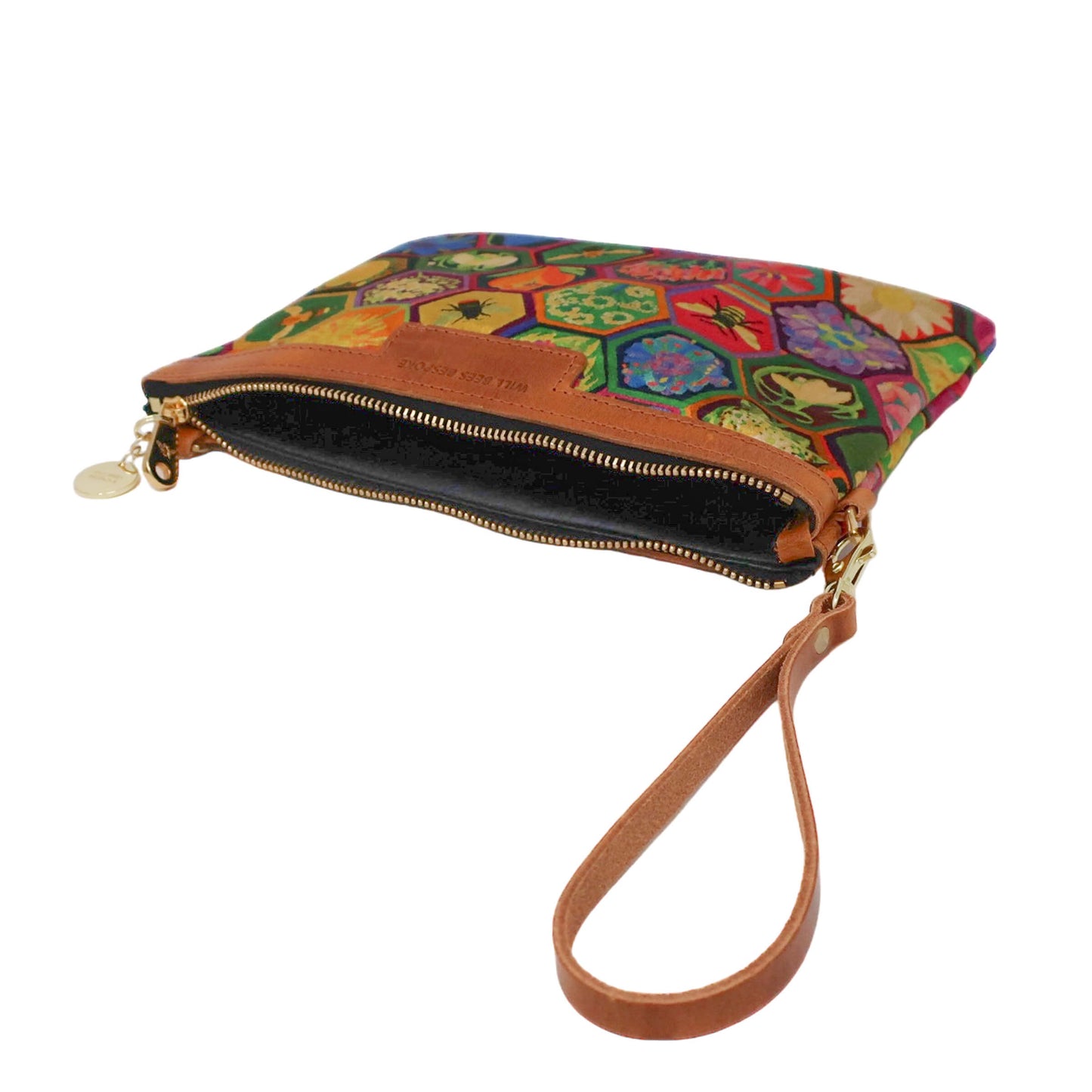 Diana 2 in 1 Clutch - Hexagon Hive in Ivy - Will Bees Bespoke