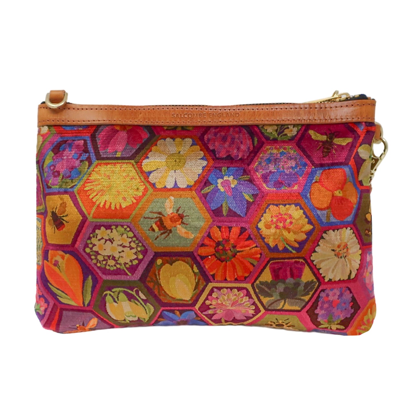 Diana 2 in 1 Clutch - Hexagon Hive in Rose - Will Bees Bespoke