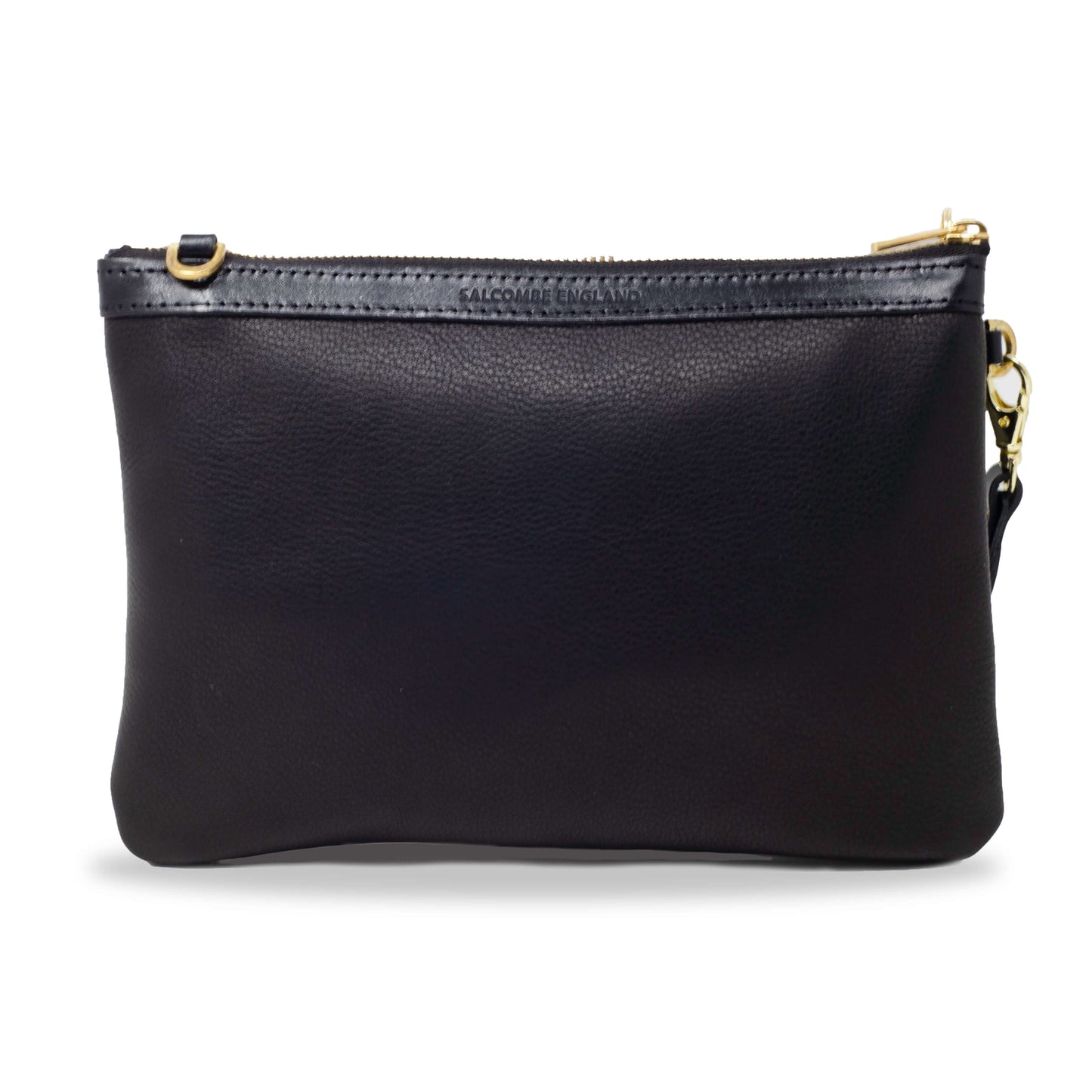 Diana 2 in 1 Clutch - Black Leather - Will Bees Bespoke