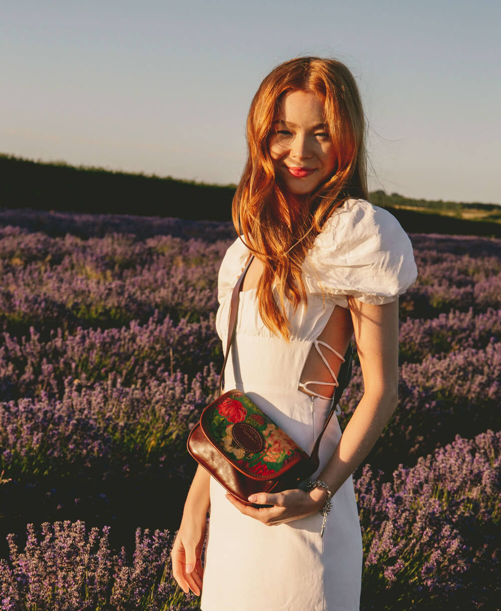 Mini Saddle Bag - Bee Story in Garden - Will Bees Bespoke