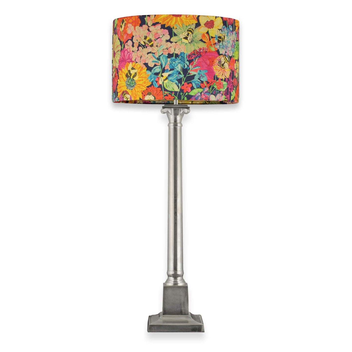 14” Drum Lampshade - Bumblebee Garden Midday Sun - Will Bees Bespoke