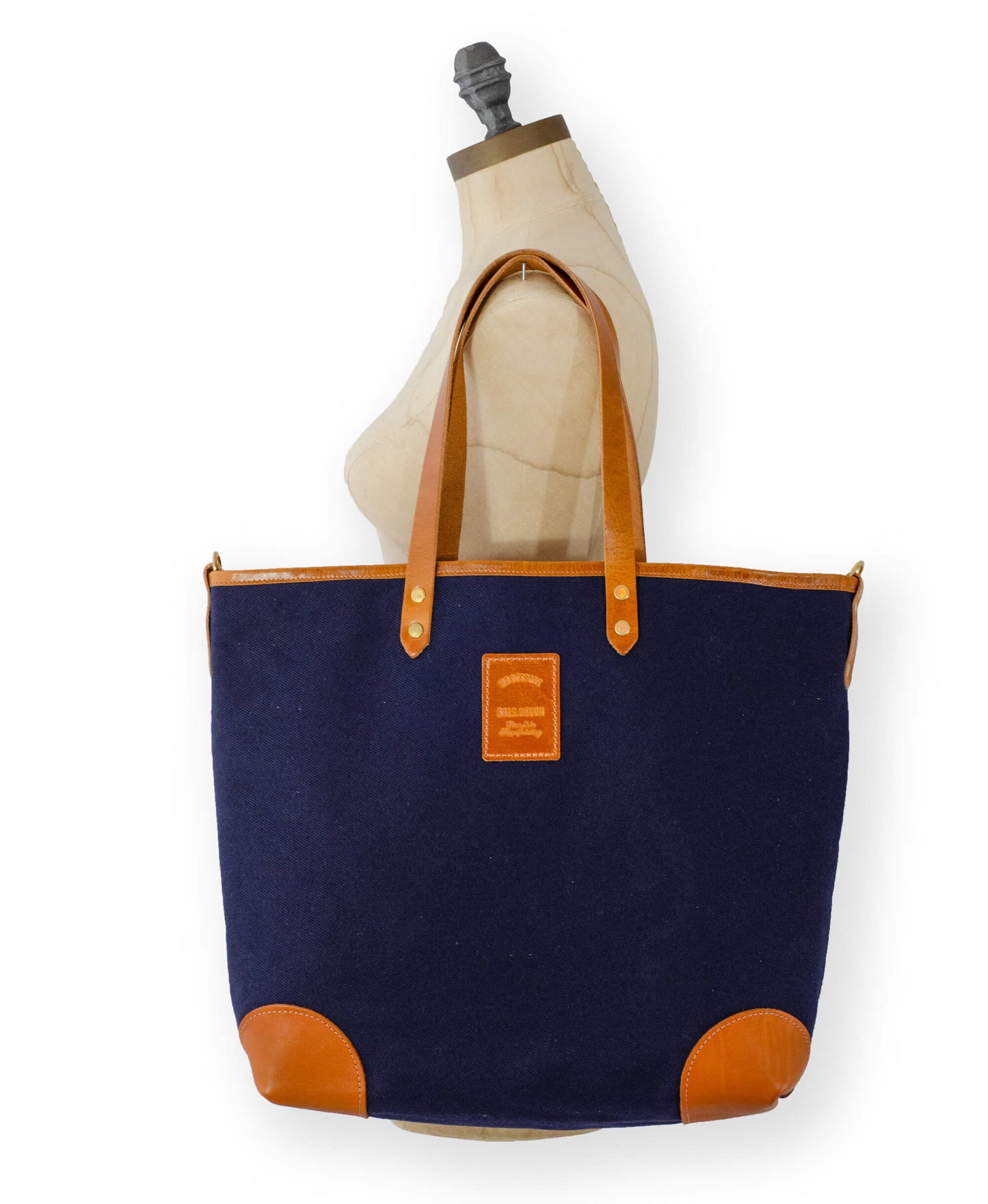 Large Tote - Cotton Twill in Navy - Will Bees Bespoke