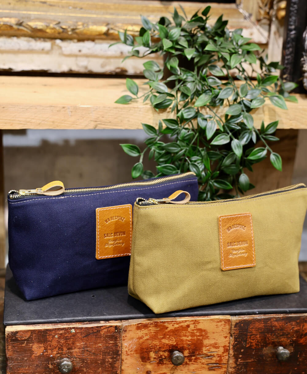 Mens Wash Bag - Navy Canvas - Will Bees Bespoke