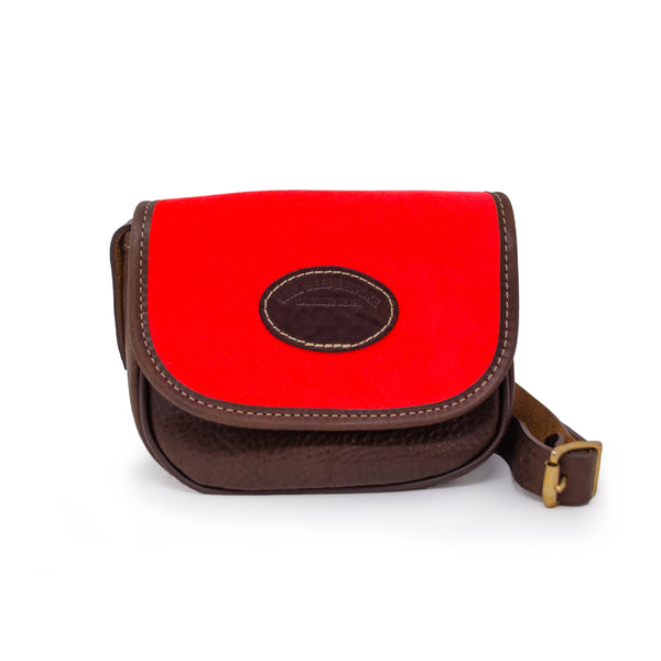 Additional Mini Saddle Bag Panel - Neon Coral Velvet - Will Bees Bespoke