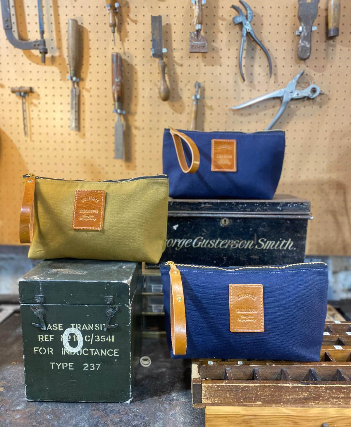 Mens Wash Bag - Khaki Canvas - Will Bees Bespoke