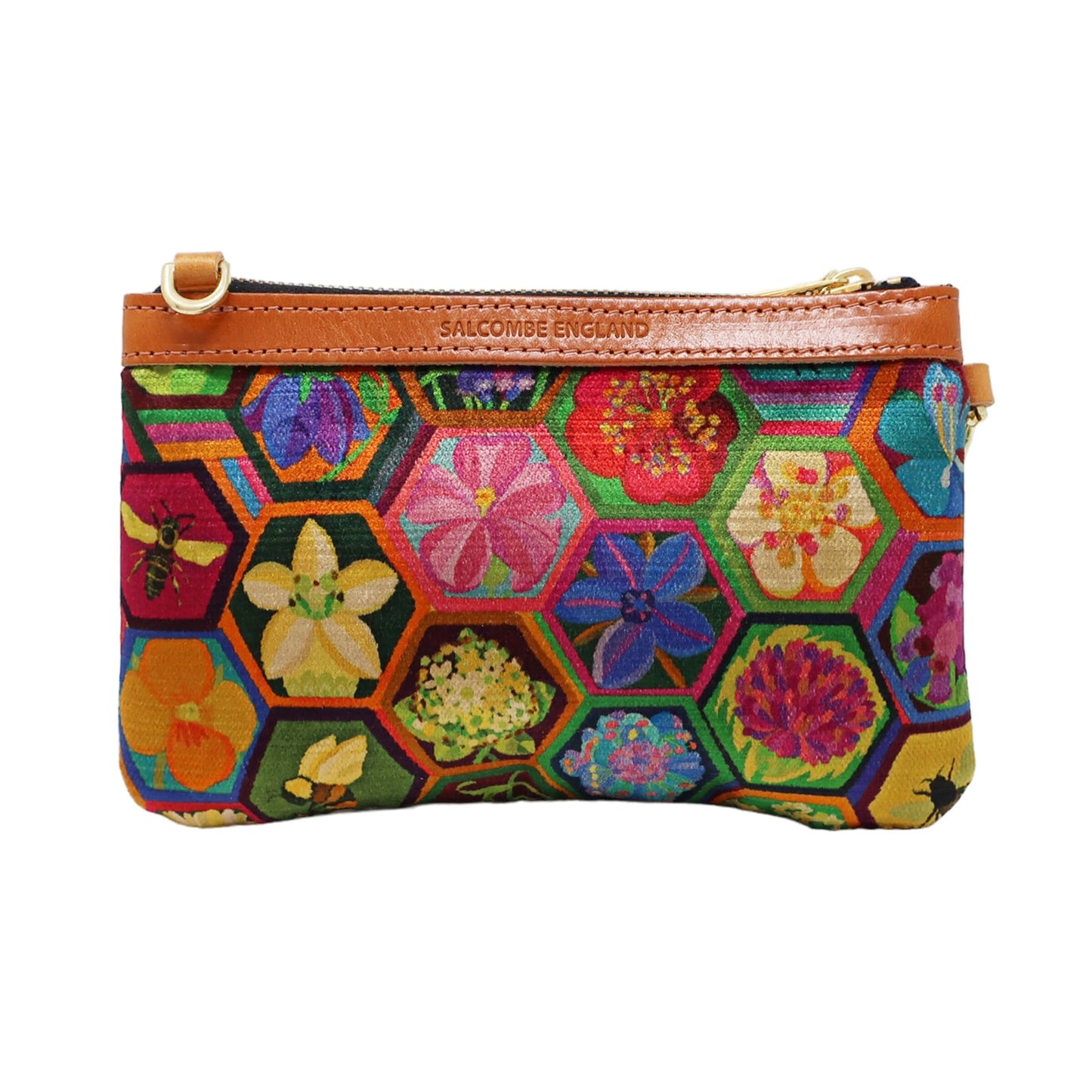 Mini Diana 2 in 1 Clutch - Hexagon Hive in Ivy - Will Bees Bespoke