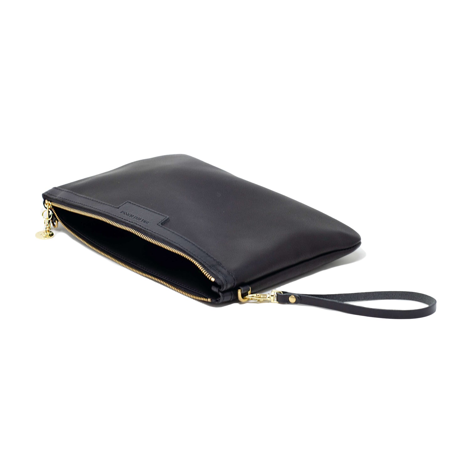 Oversized Diana 2 in 1 Clutch - Black Leather - Will Bees Bespoke