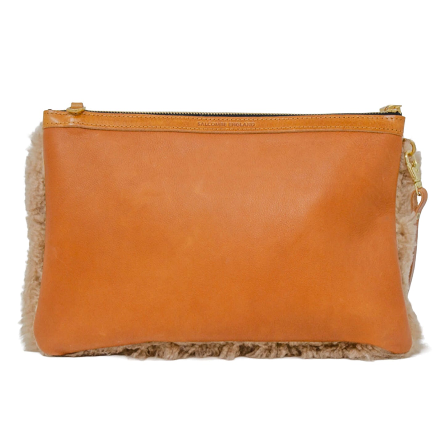 Oversized Diana 2 in 1 Clutch - Caramel Sheepskin