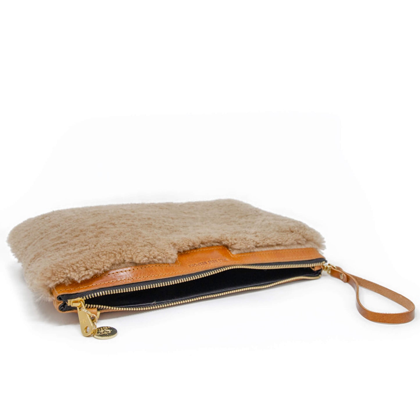 Oversized Diana 2 in 1 Clutch - Caramel Sheepskin