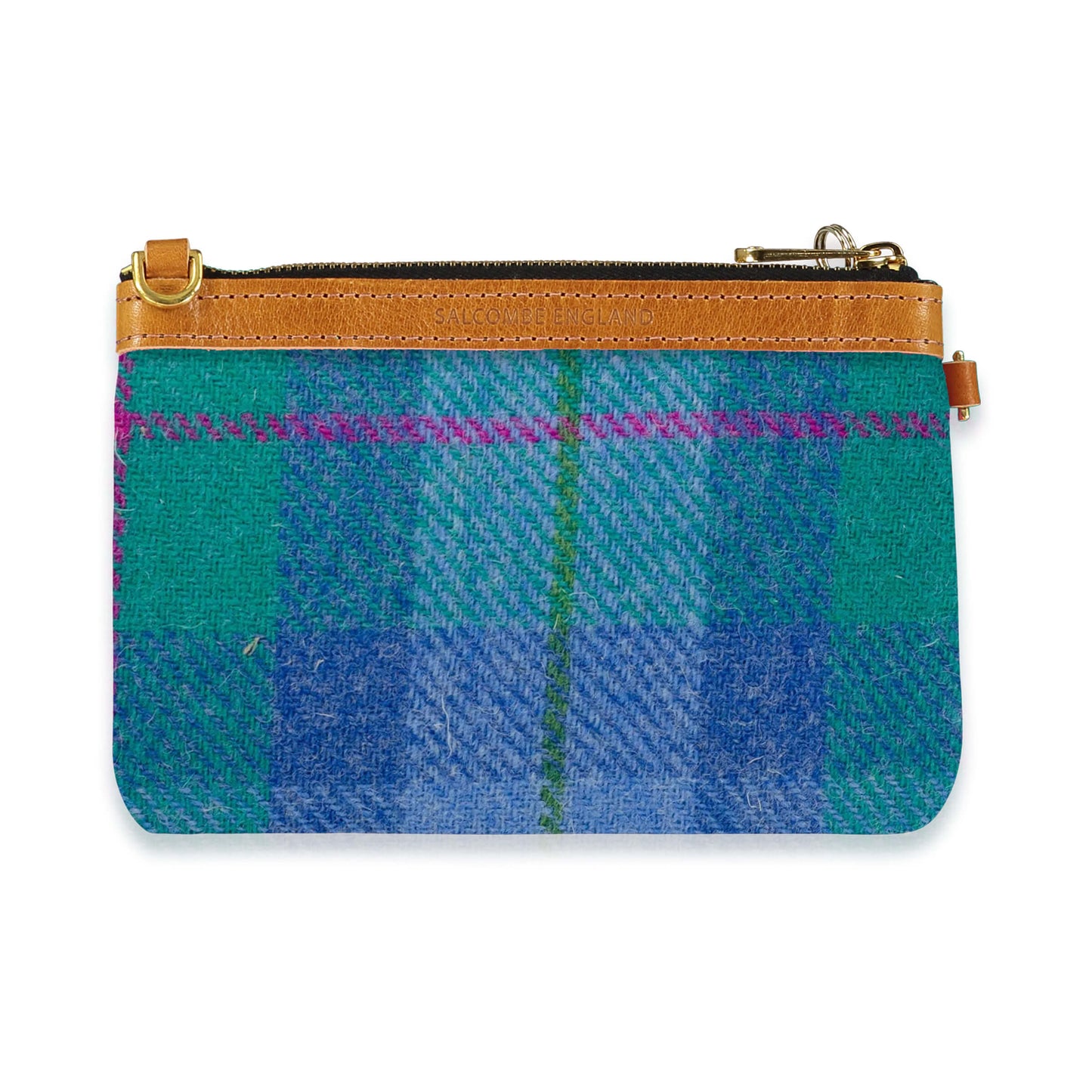 Mini Diana Clutch - Harris Tweed® Blue & Teal