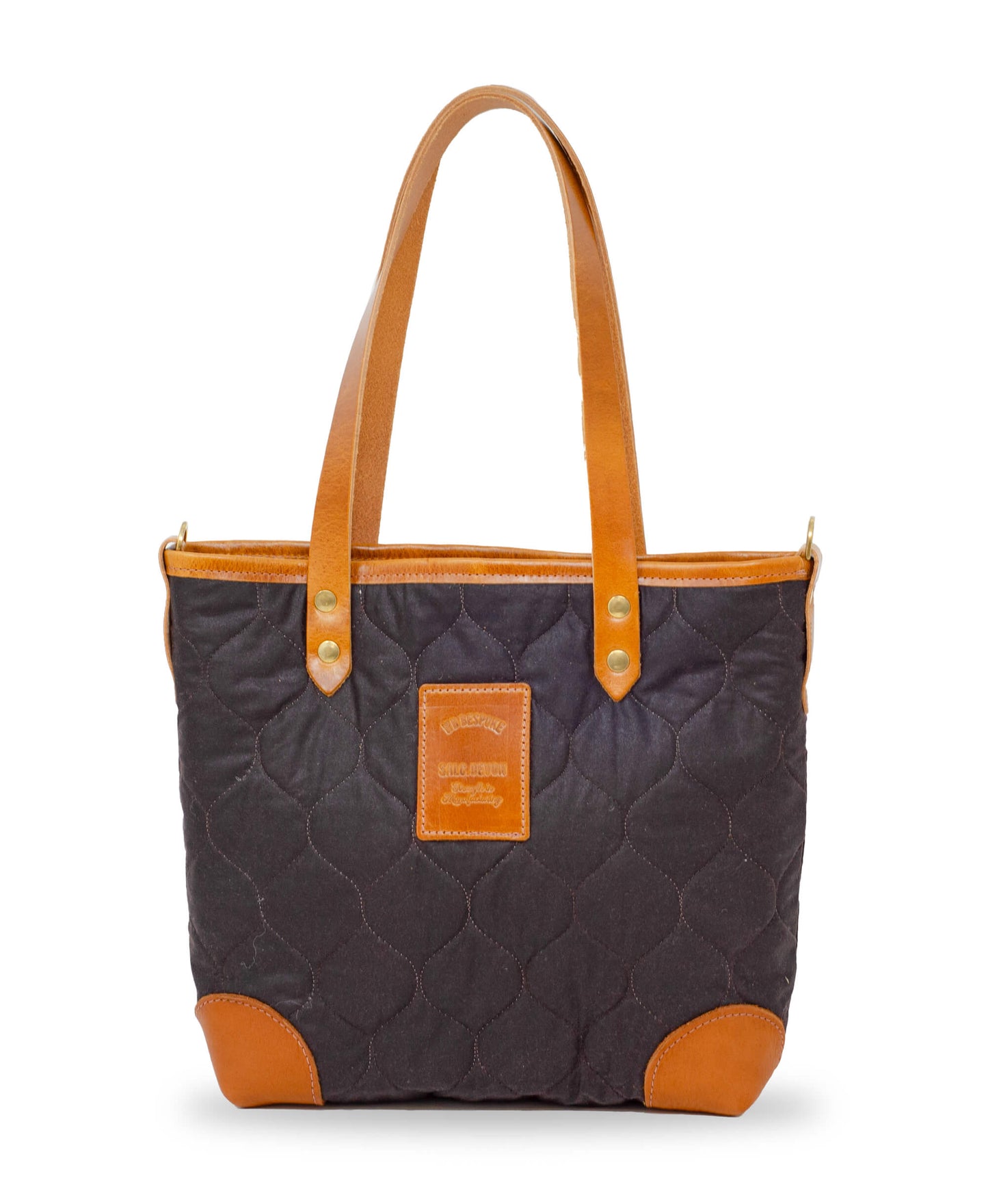 Small Tote - Quilted Oilskin in Brown - Will Bees Bespoke