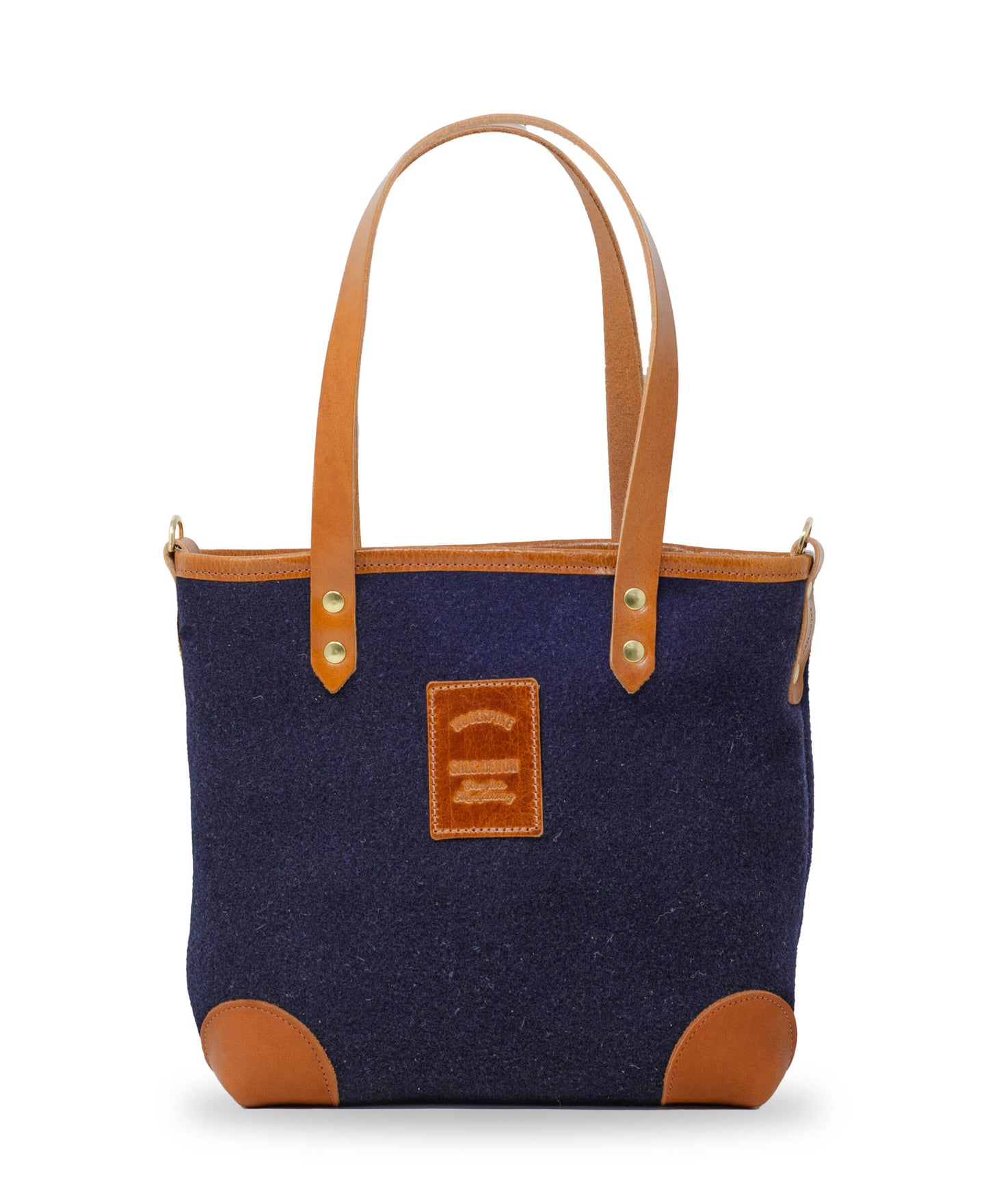 Small Tote - Navy Wool - Will Bees Bespoke