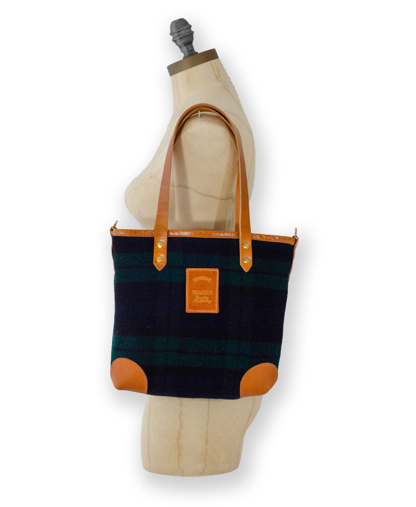 Small Tote - Navy Wool - Will Bees Bespoke
