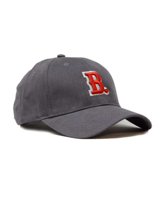 B Cap - Grey, White & Red - Will Bees Bespoke