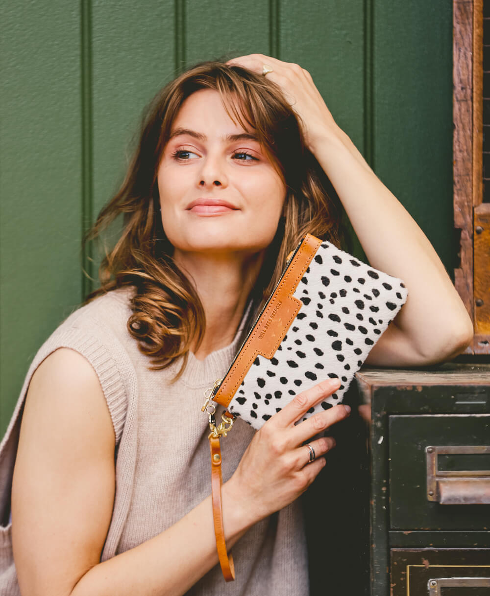 Mini Diana 2 in 1 Clutch - Dalmatian Print - Will Bees Bespoke