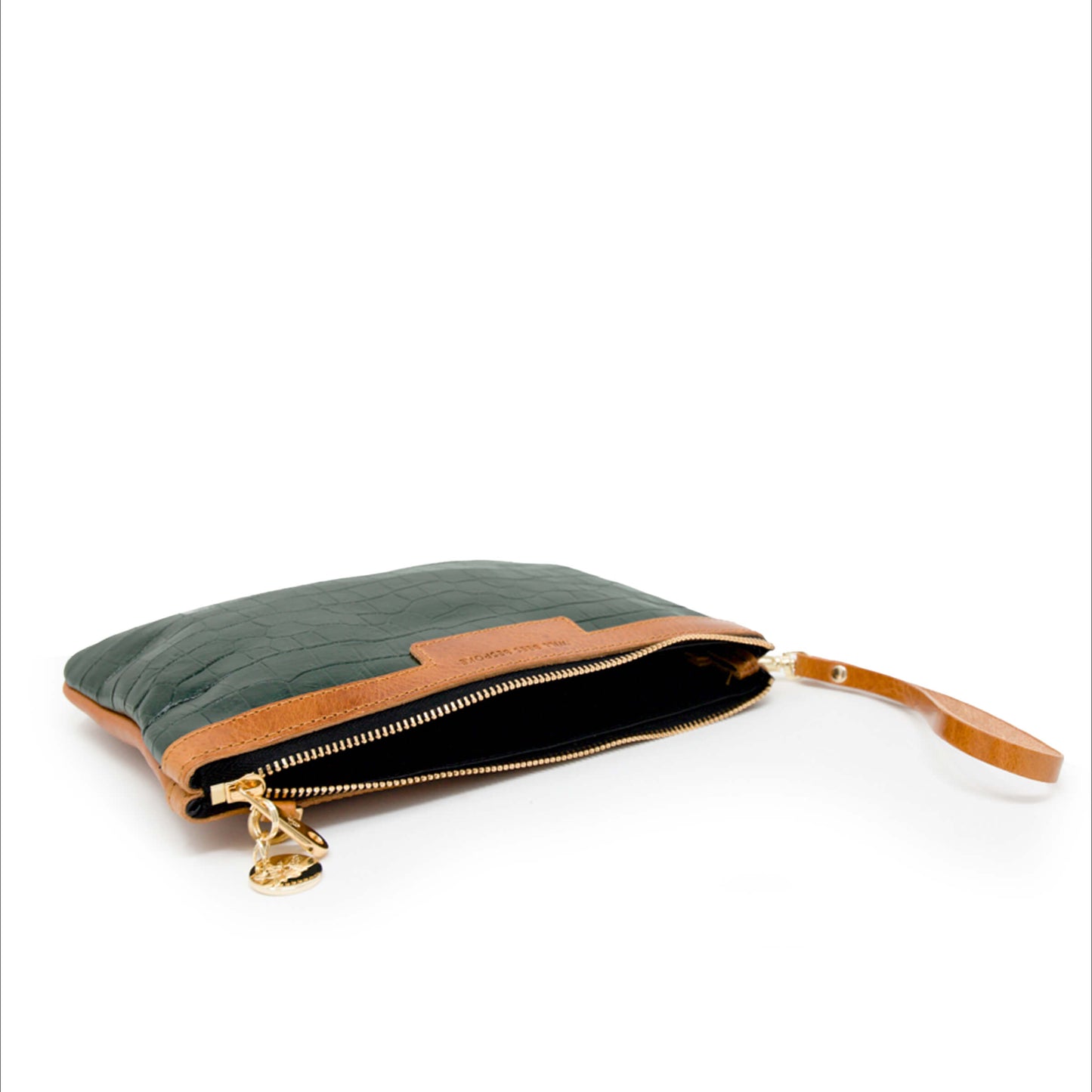 Diana 2 in 1 Clutch - Dark Green Croc