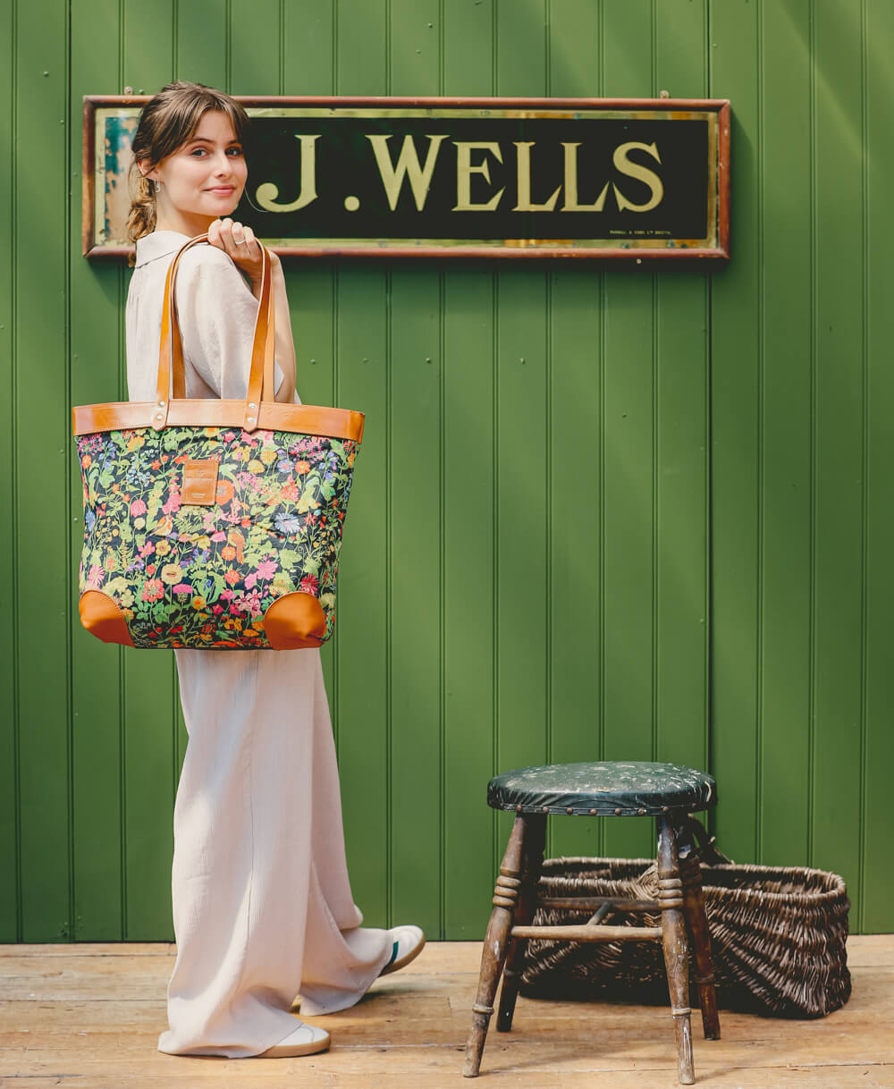 Large Tote - Woven Meadow in Bramble - Will Bees Bespoke