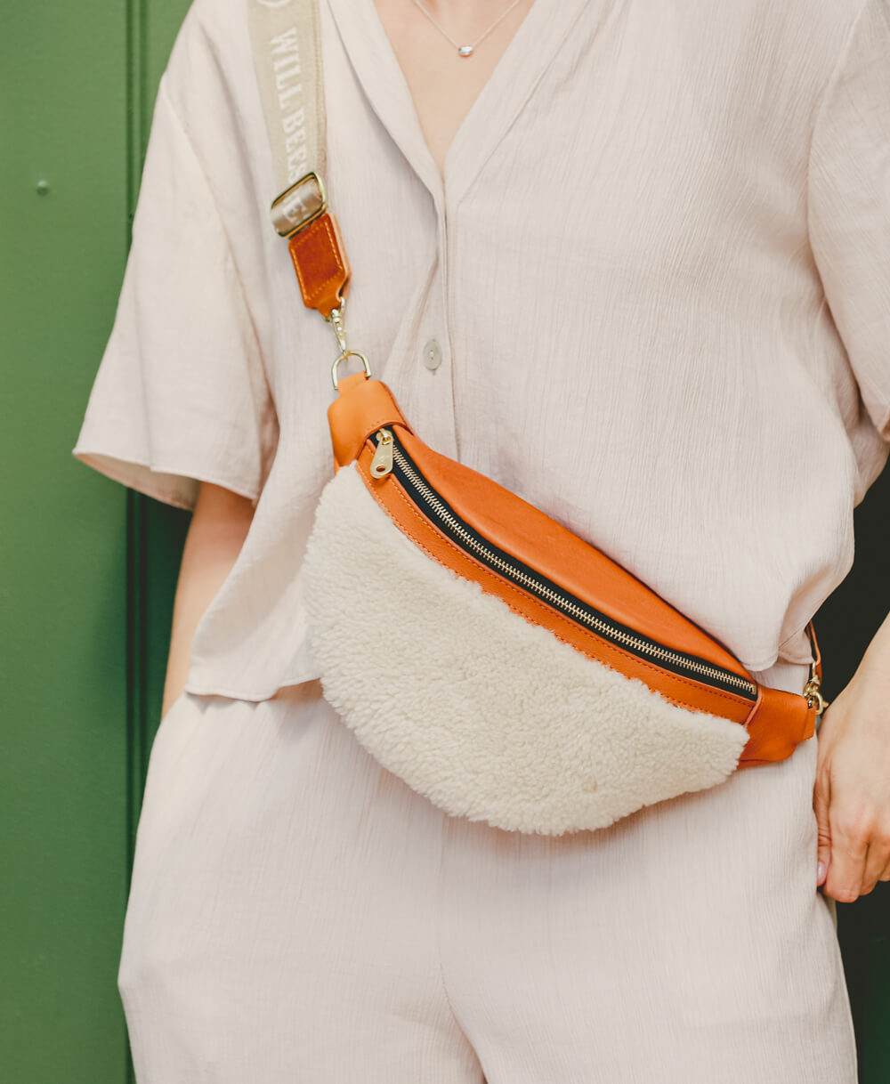 Bum Bag - Cream Sheepskin