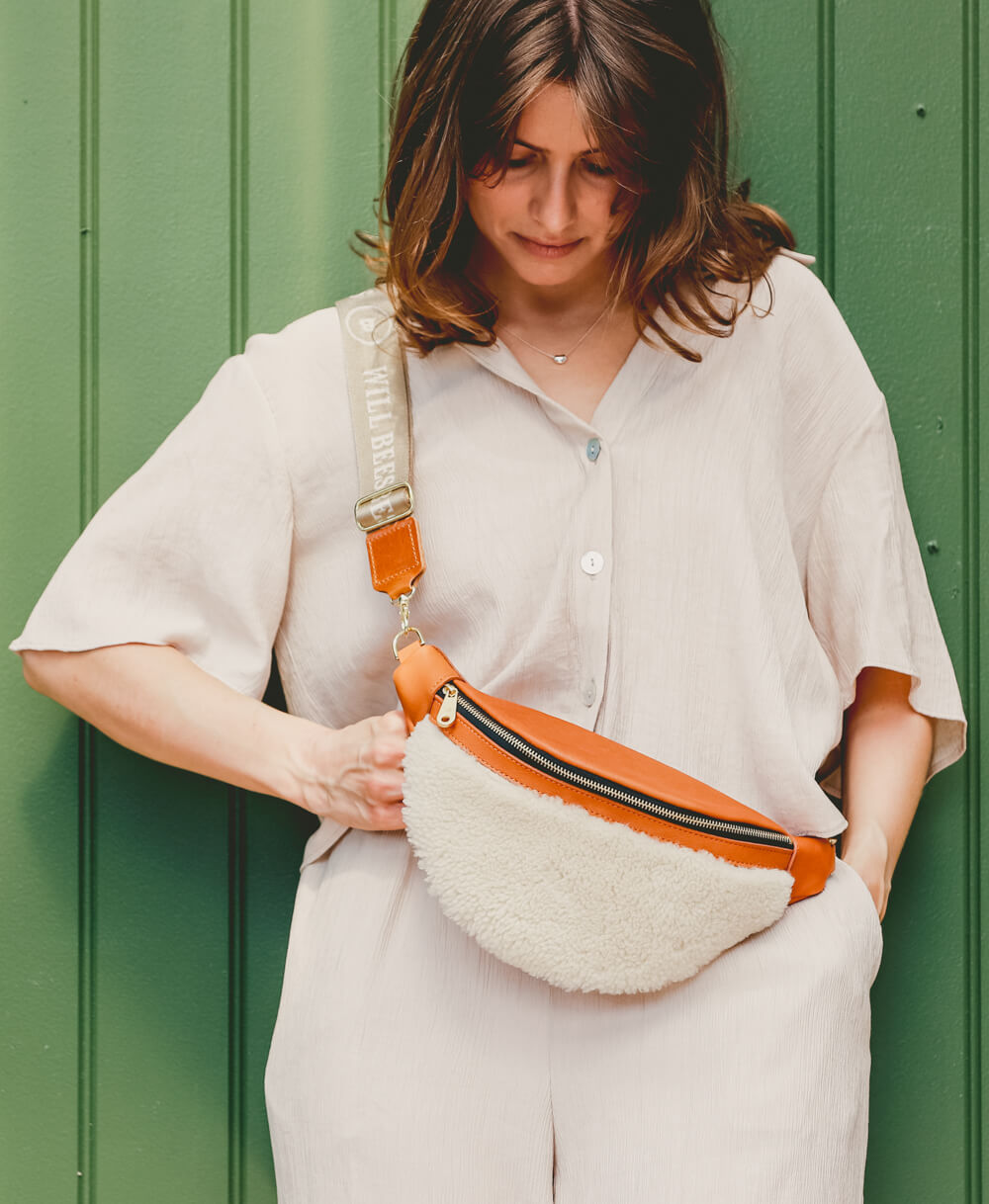 Bum Bag - Cream Sheepskin