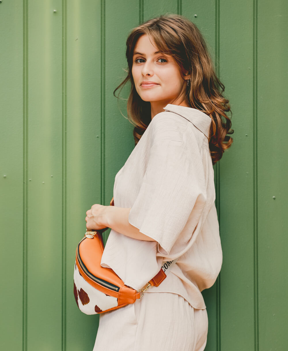 Bum Bag - Brown Cow Print