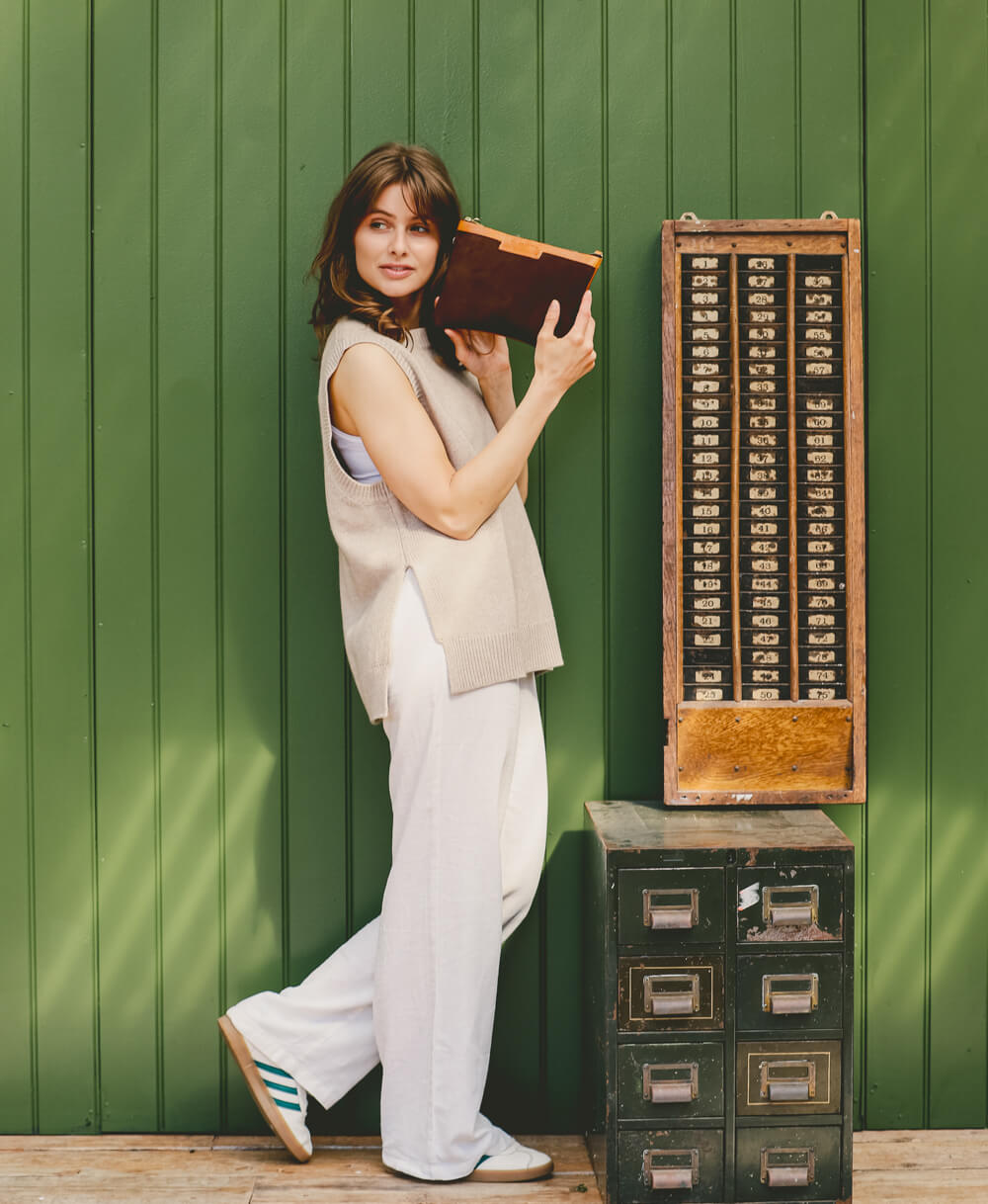 Diana 2 in 1 Clutch - Chocolate Suede - Will Bees Bespoke