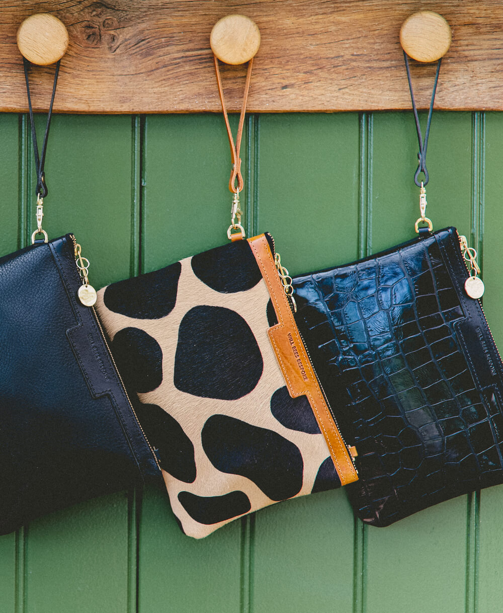 Diana 2 in 1 Clutch - Black Croc