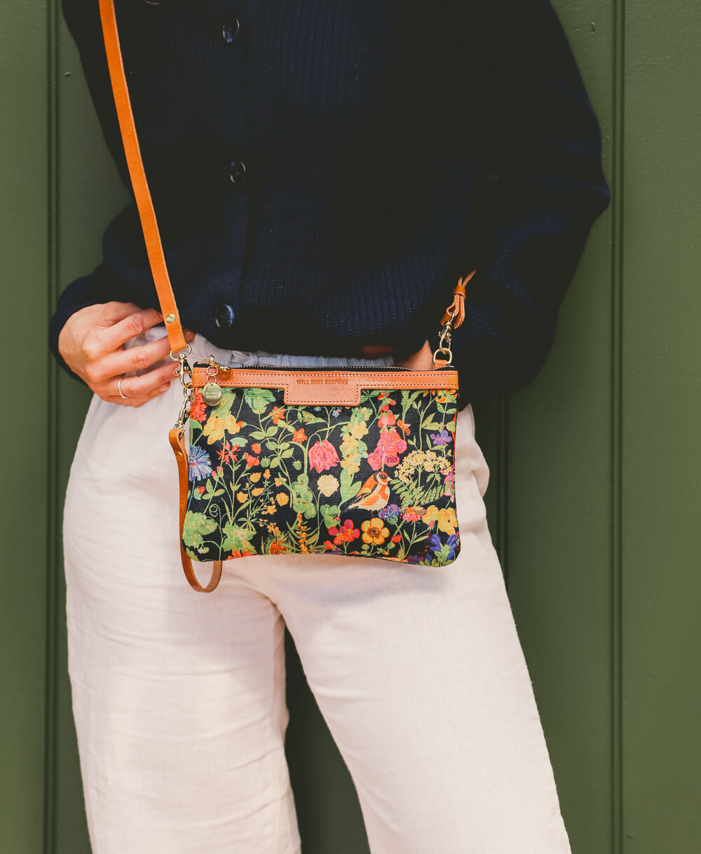 Diana 2 in 1 Clutch - Woven Meadow in Bramble