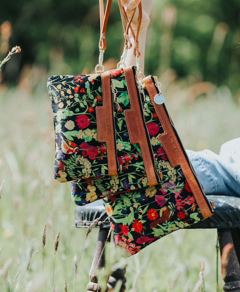 Diana 2 in 1 Clutch - Woven Meadow in Bramble