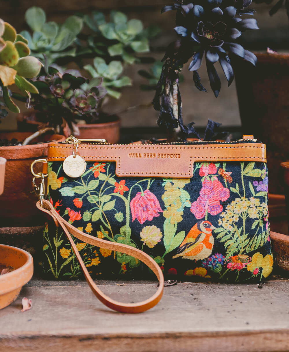 Mini Diana 2 in 1 Clutch - Woven Meadow in Bramble - Will Bees Bespoke