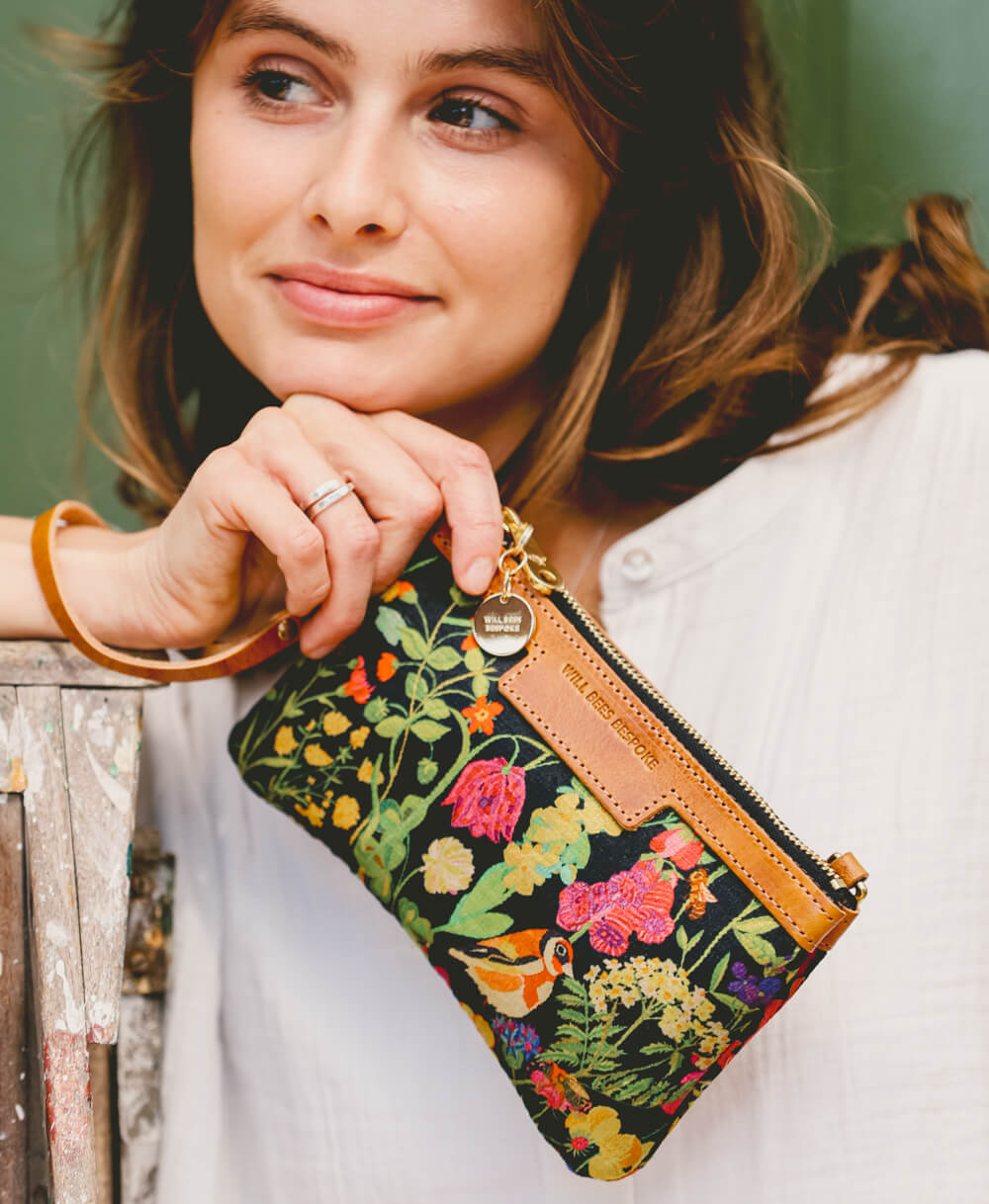 Mini Diana 2 in 1 Clutch - Woven Meadow in Bramble - Will Bees Bespoke