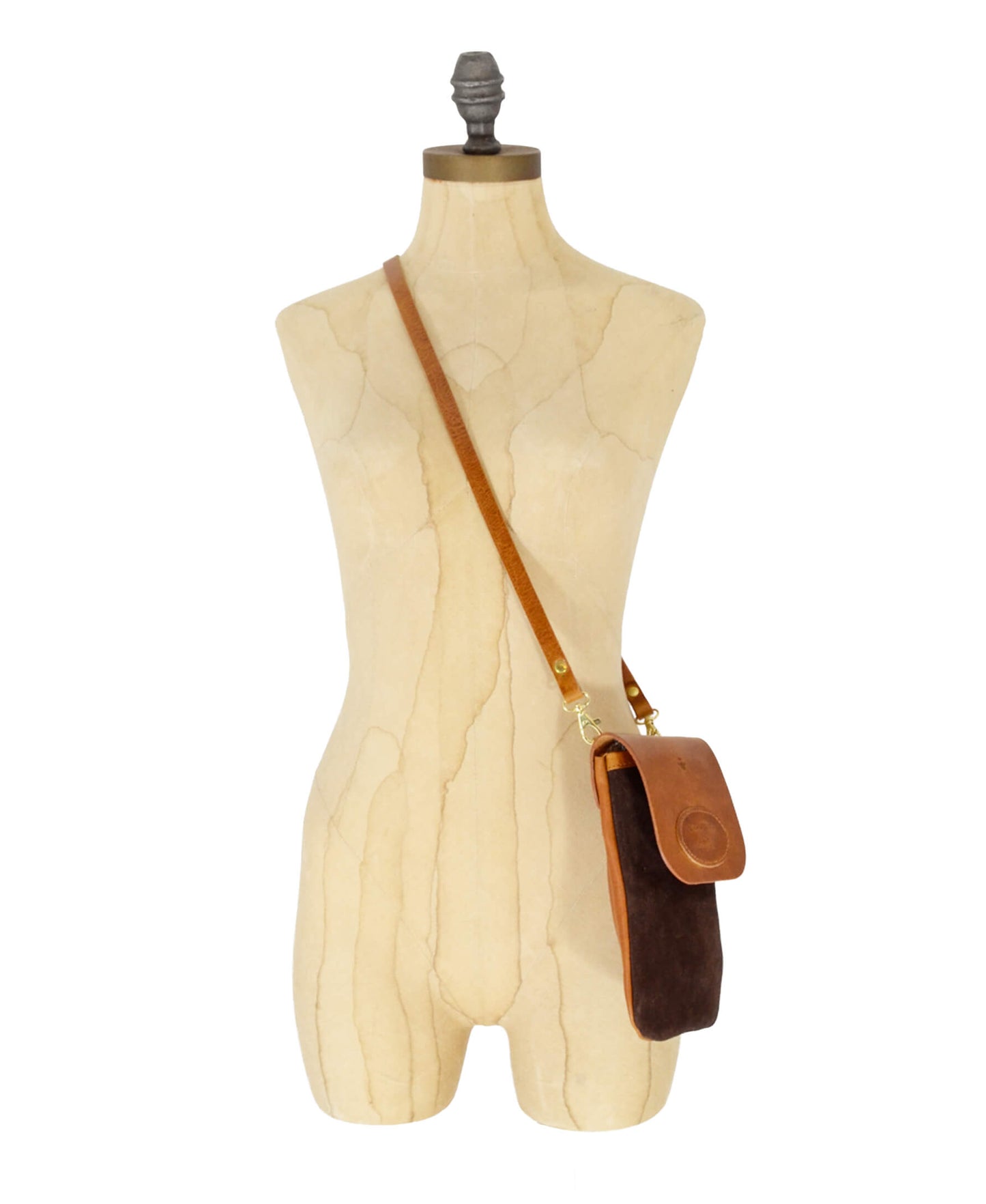 Phone Bag - Chocolate Suede